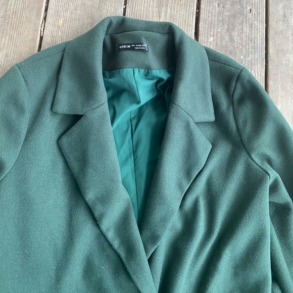 NWOT SHEIN Fuzzy Cuff Coat - Picture 6 of 6